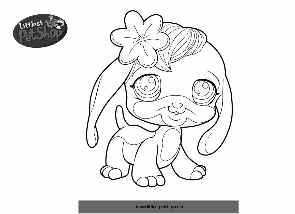 Sweet vip pets dog coloring page