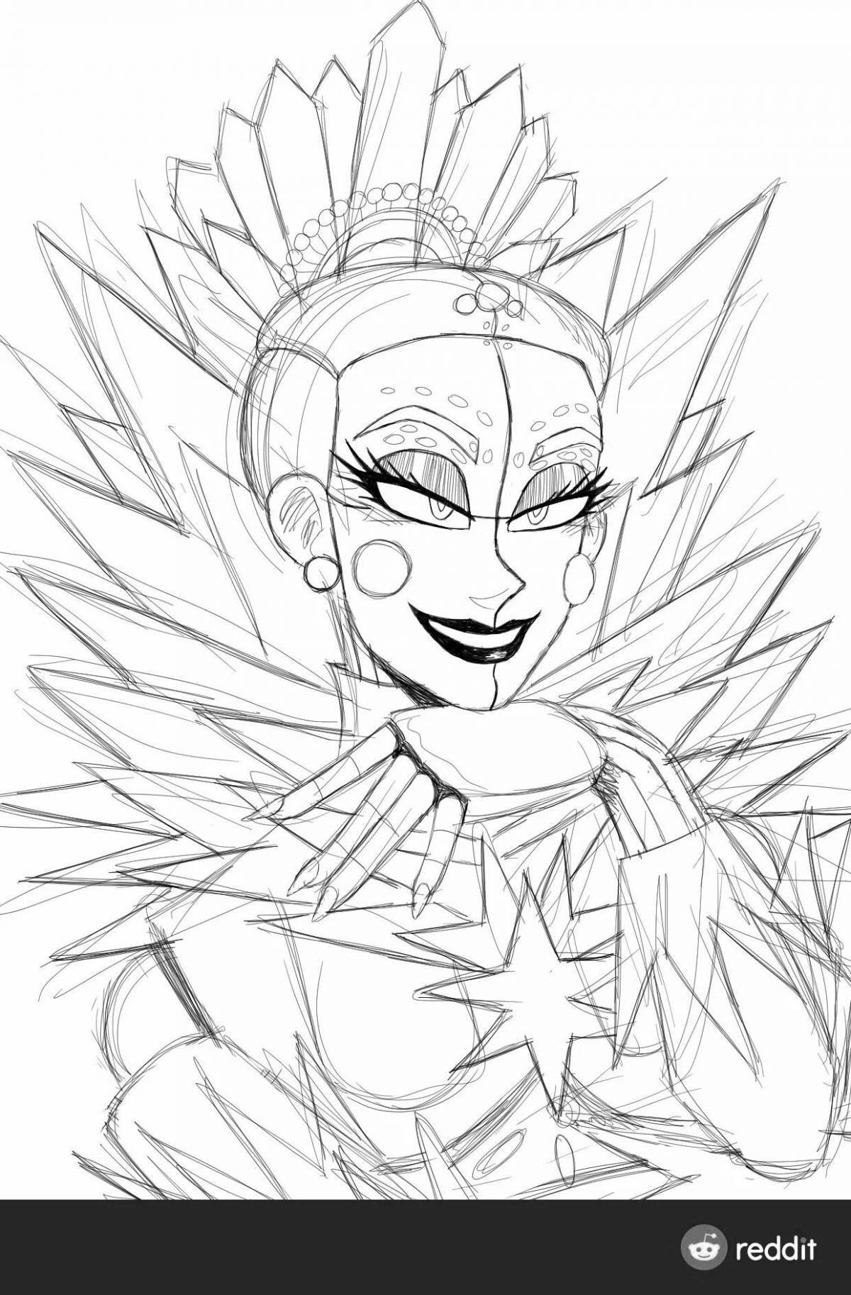 Coloring book shining balora