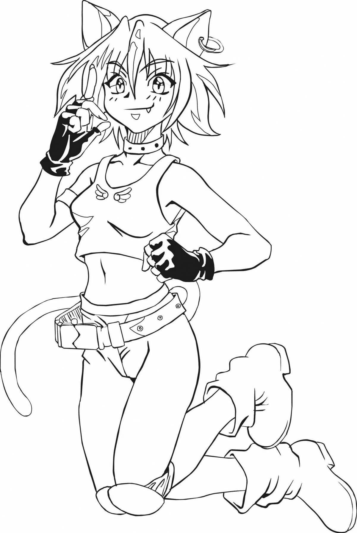 Comic cat girl