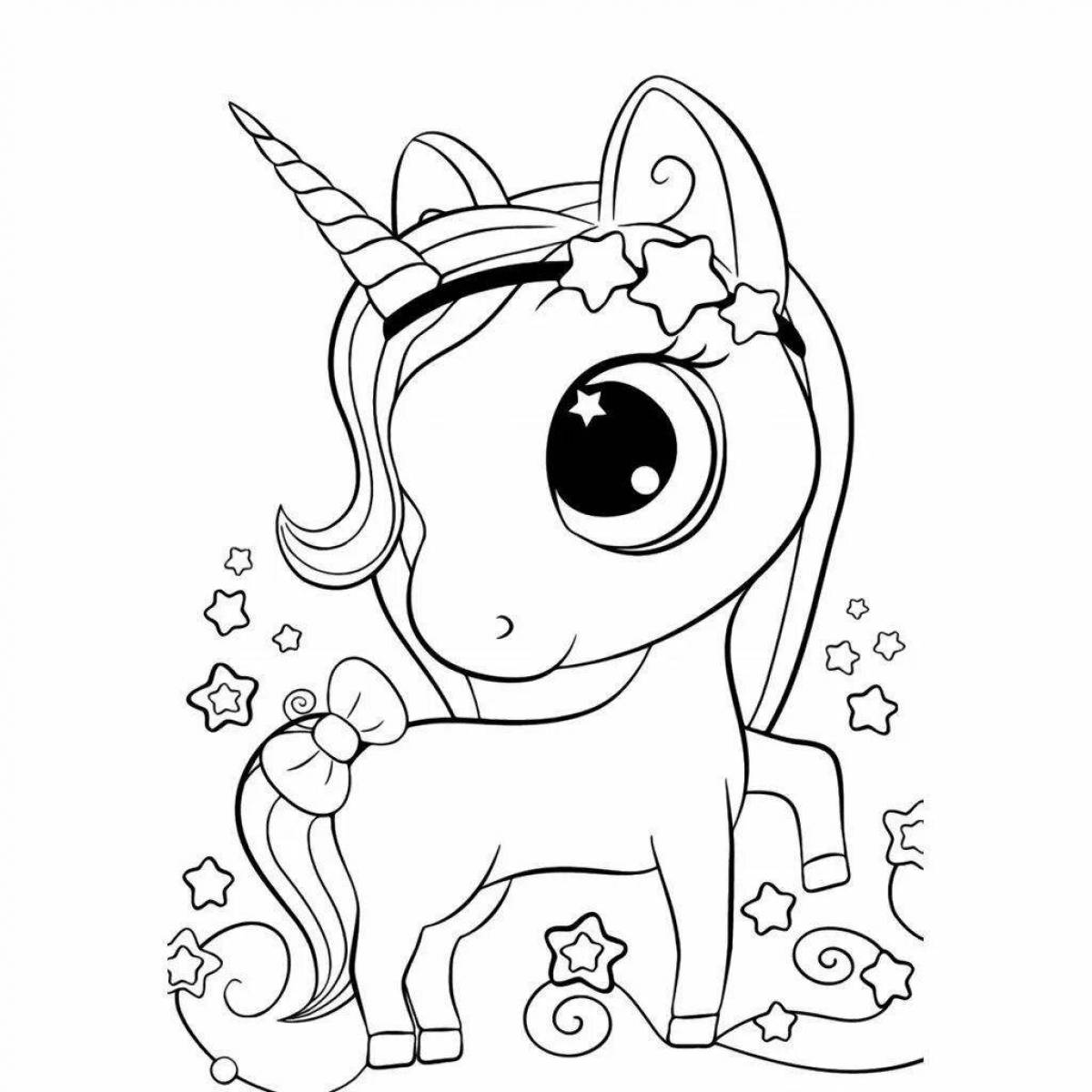Magic coloring puppy slime unicorn
