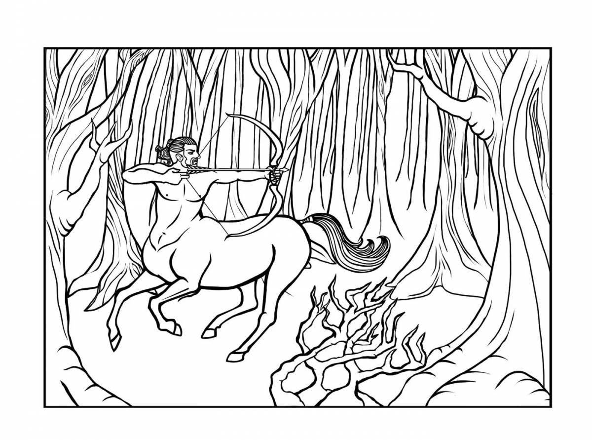 Children's coloring centaur
