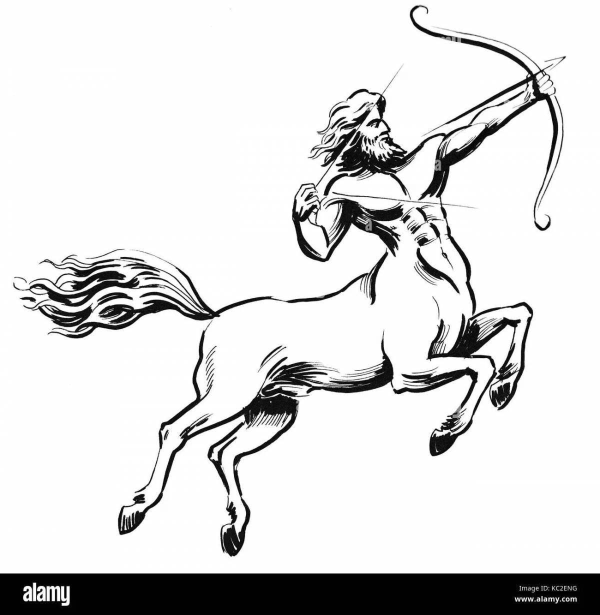 Exquisite centaur coloring book for kids