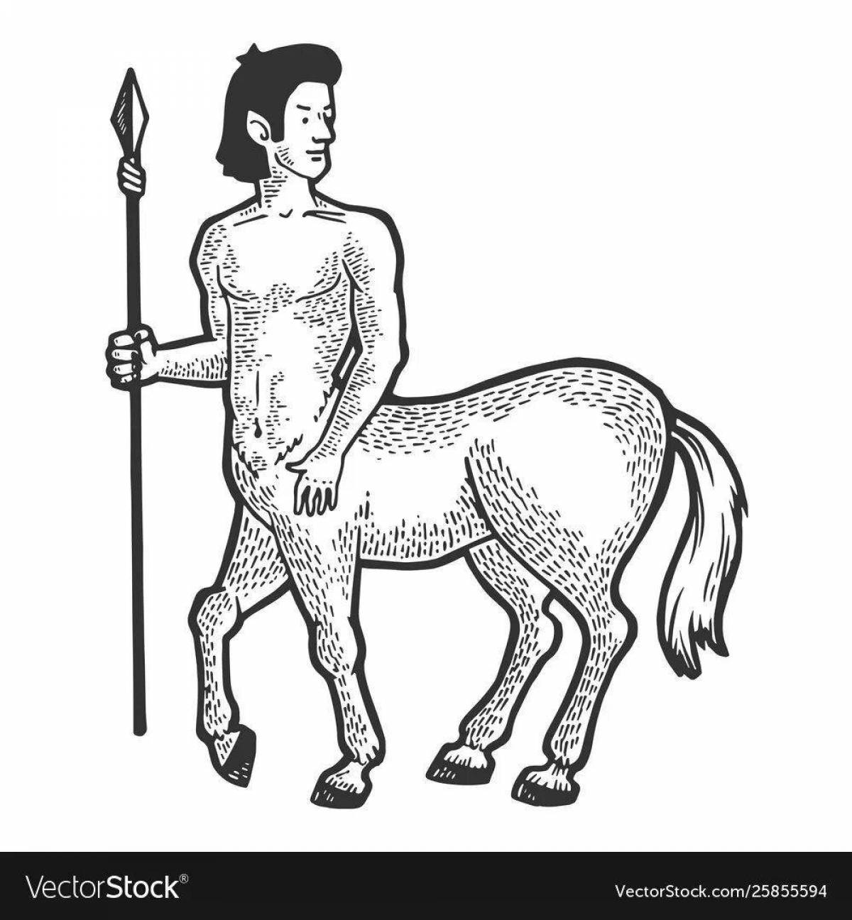 Delightful centaur coloring book for kids