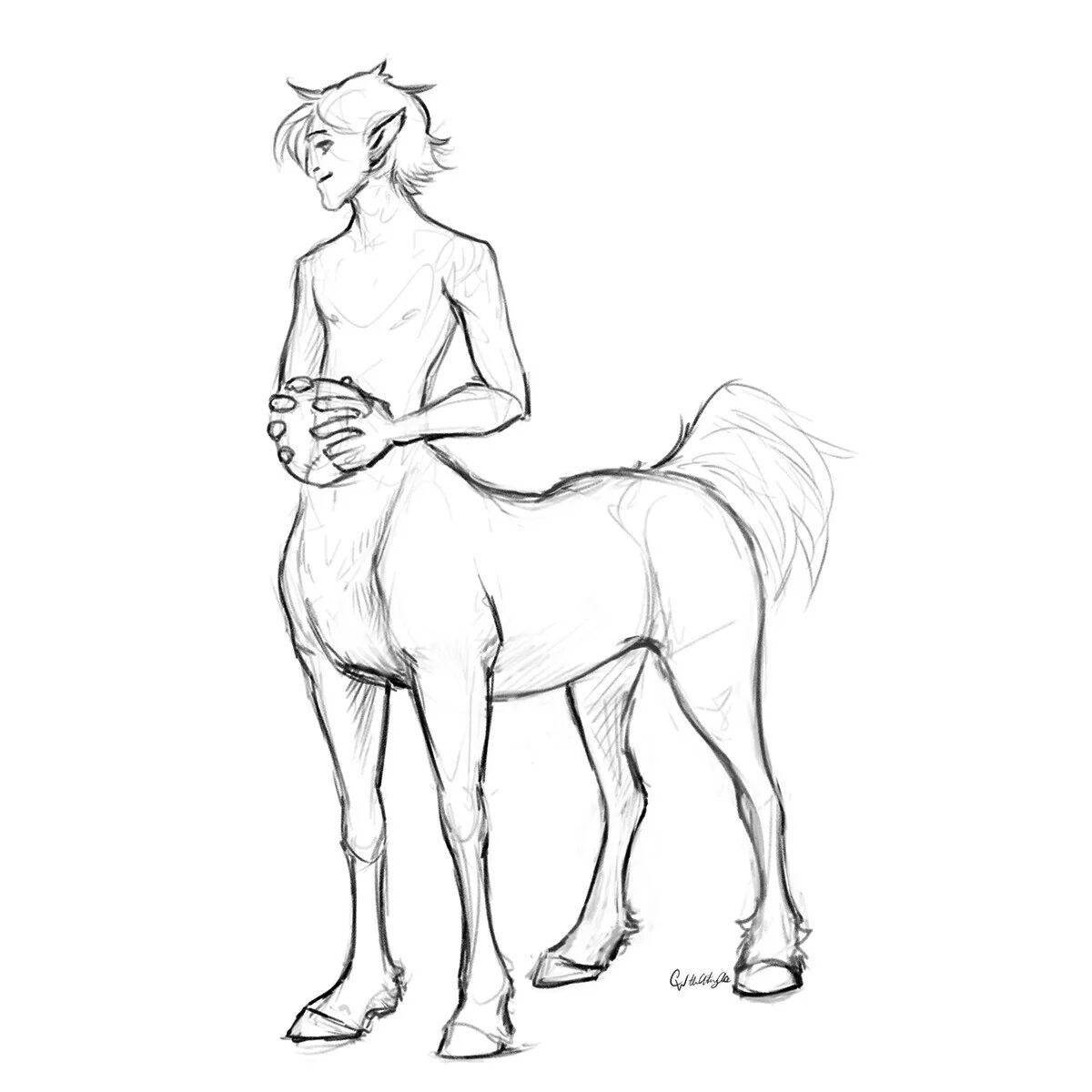 Living centaur coloring pages for kids