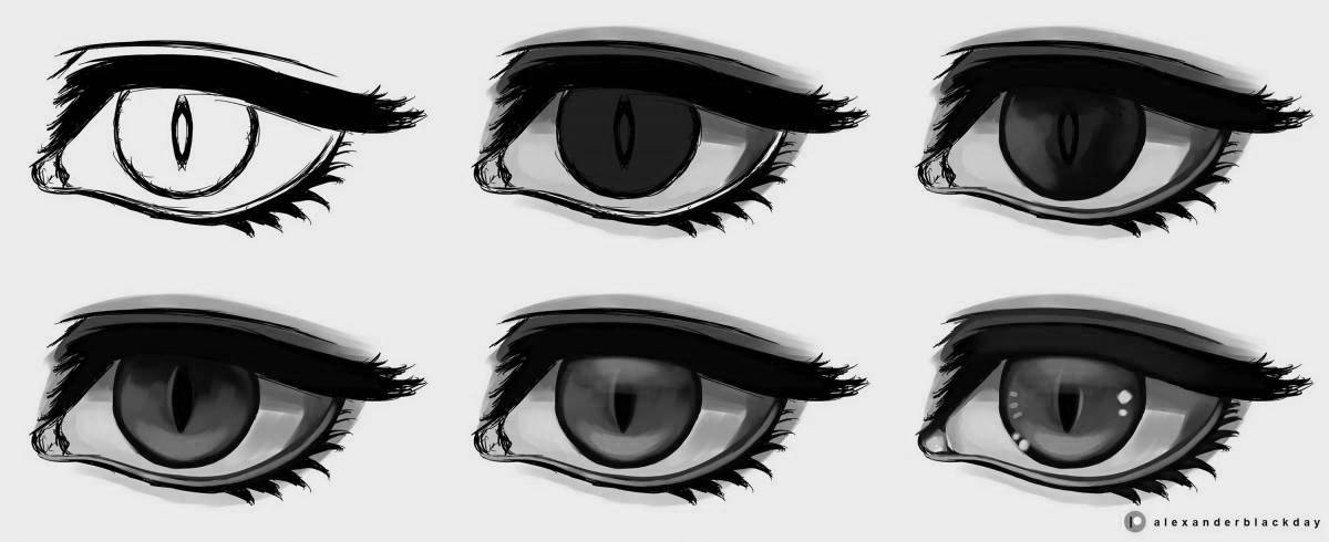 Colouring joyful eyes gacha club