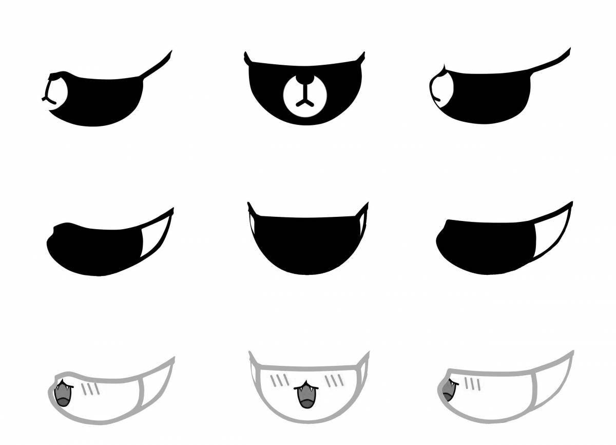 Раскраска gacha club с анимированными глазами
