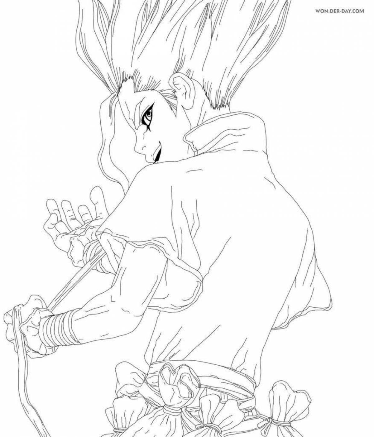 The amazing doctor stone anime coloring book