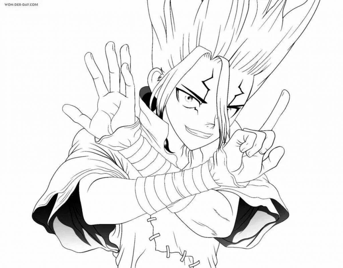 Exquisite doctor stone anime coloring book