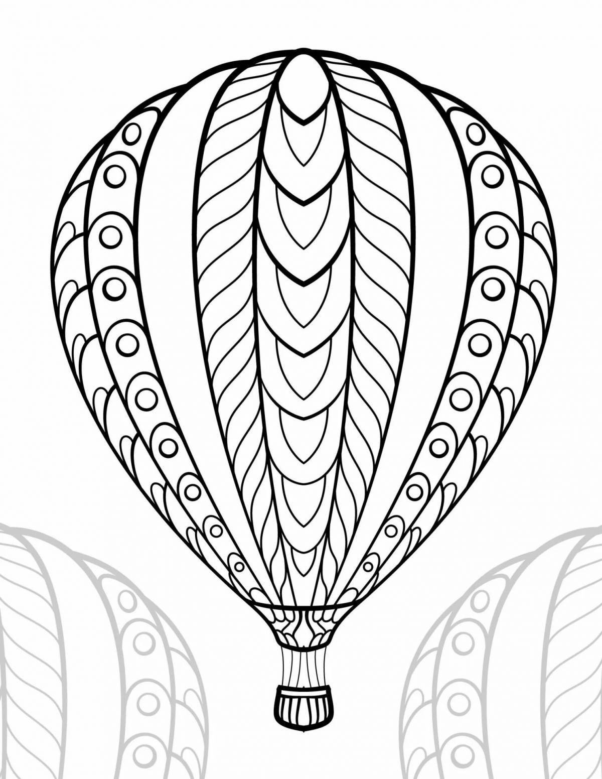 Colorful hot air balloon pattern