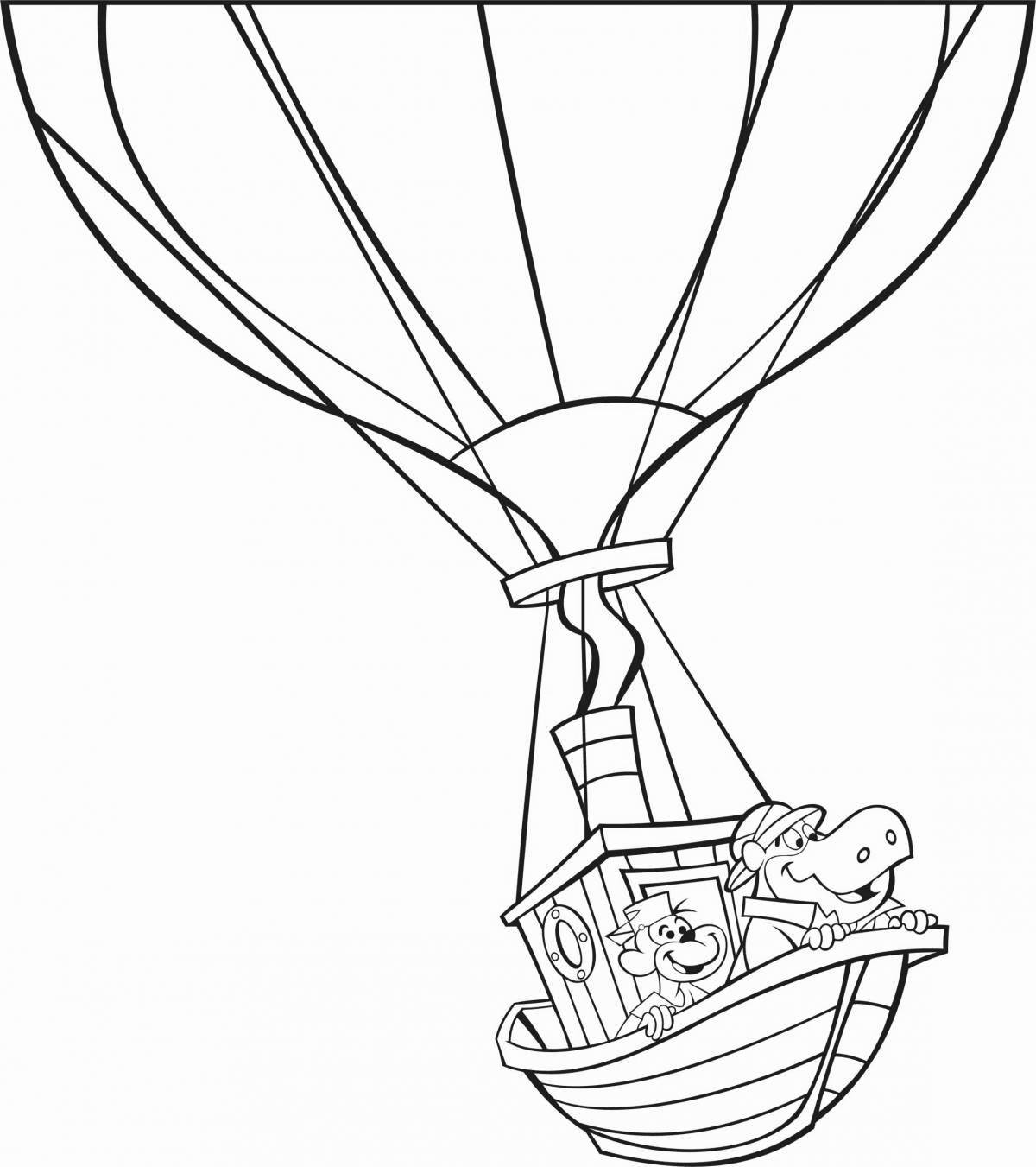Радостный рисунок на воздушном шаре