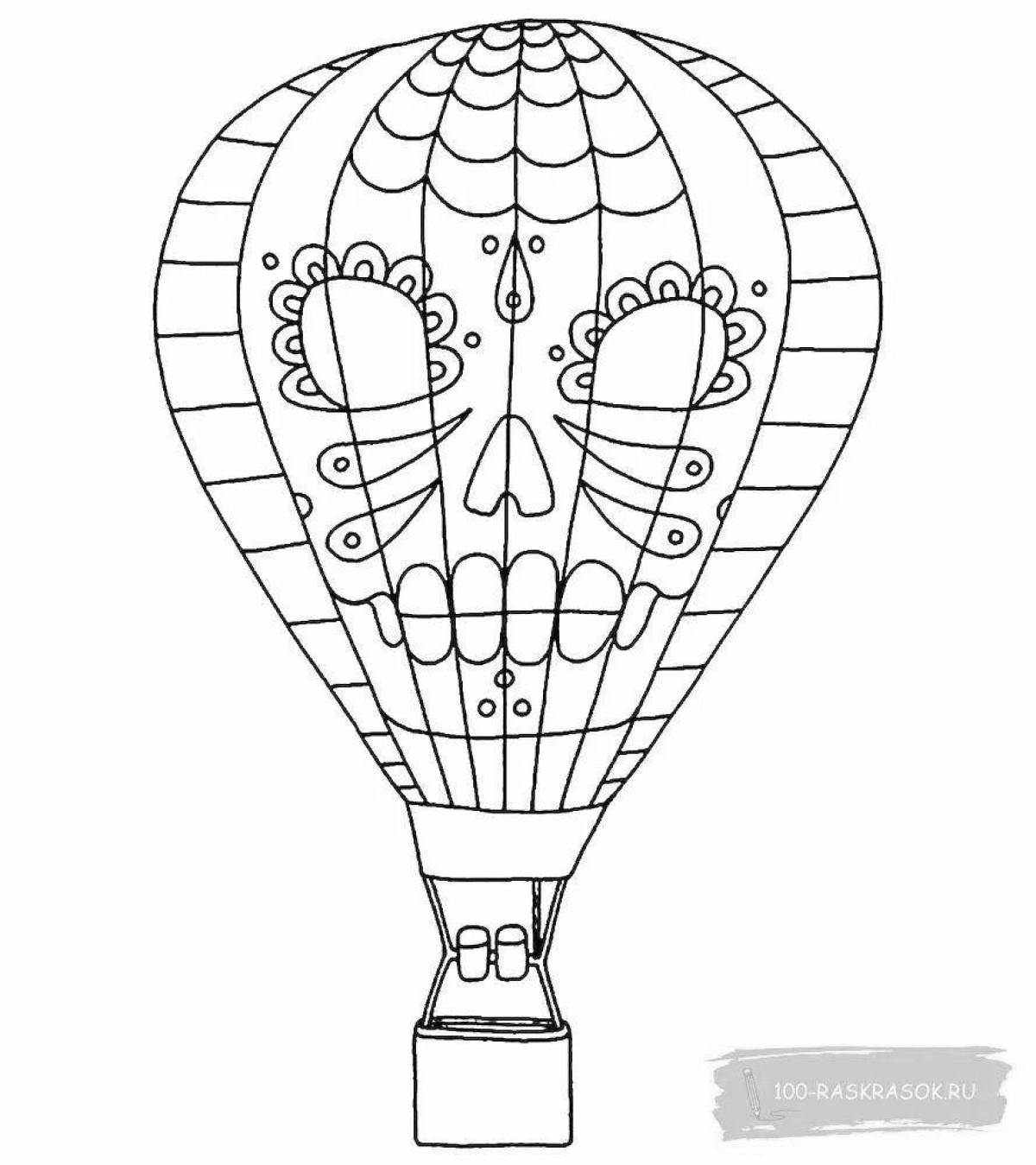 Shiny hot air balloon pattern