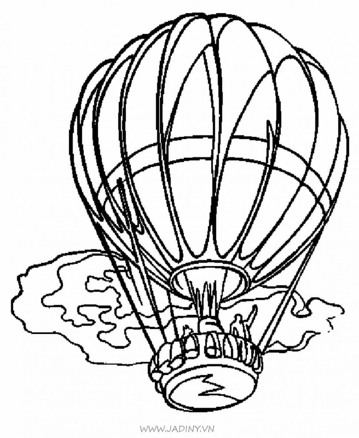 Exciting hot air balloon drawing