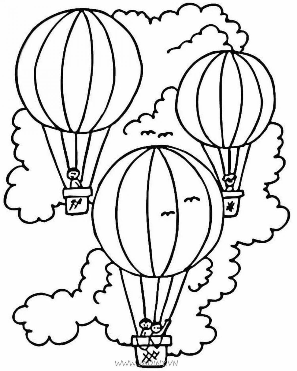 Веселый рисунок на воздушном шаре