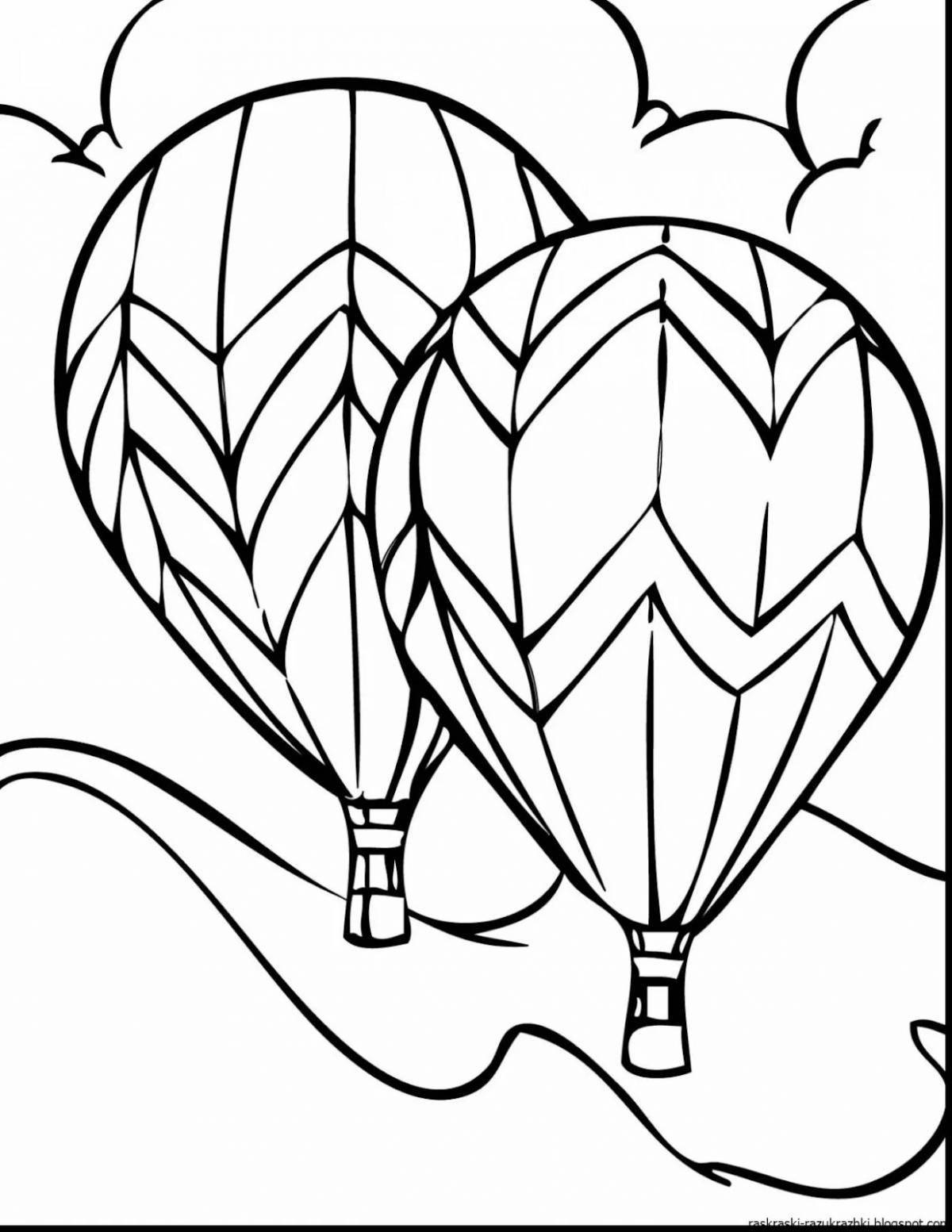 Exuberant balloon drawing