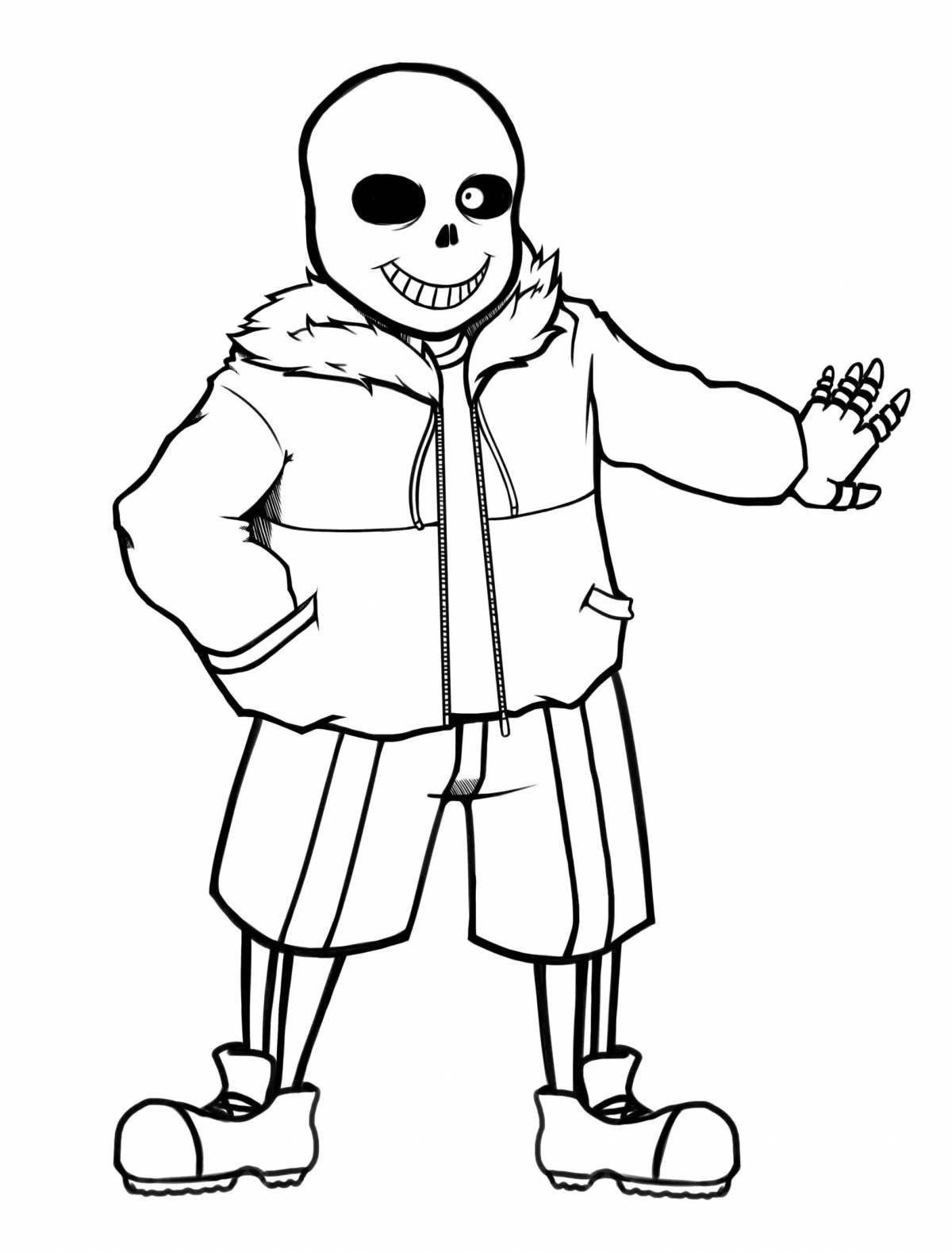 Coloring page cheerful papyrus and sans