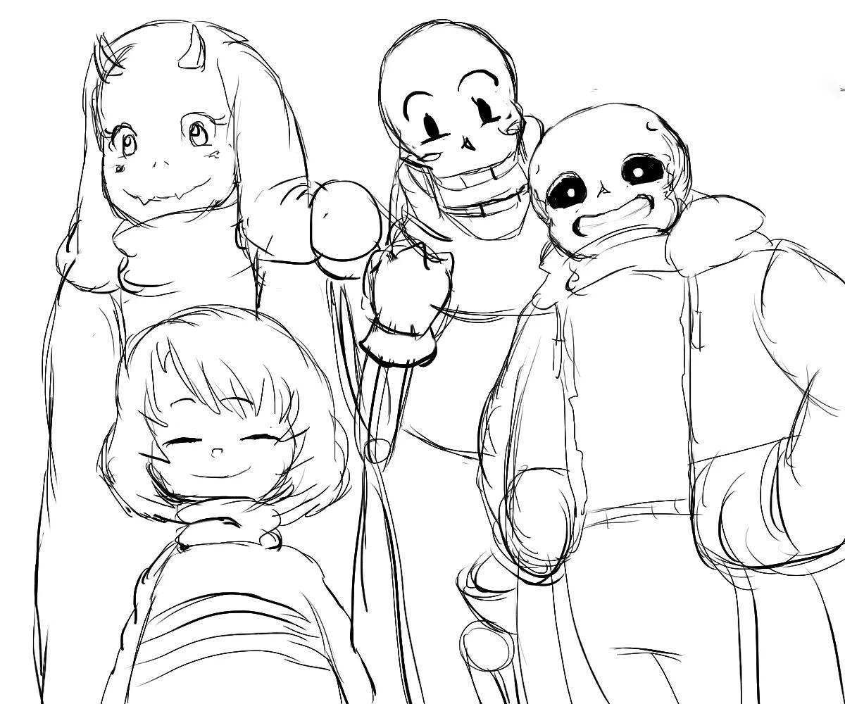 Раскраска splendid papyrus and sans