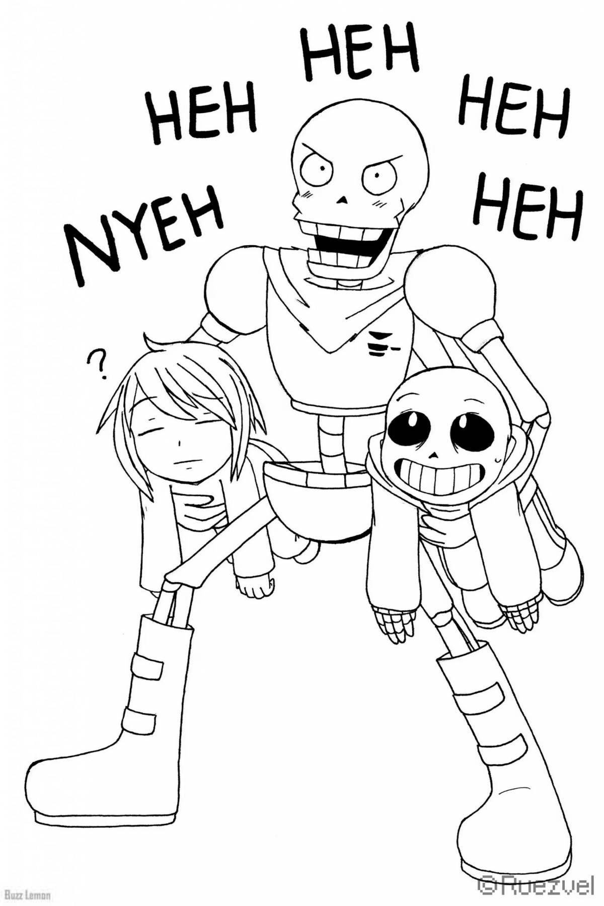 Coloring page gorgeous papyrus and sans
