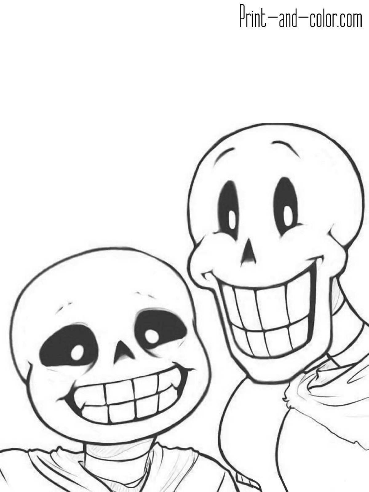 Grand papyrus and sans coloring book