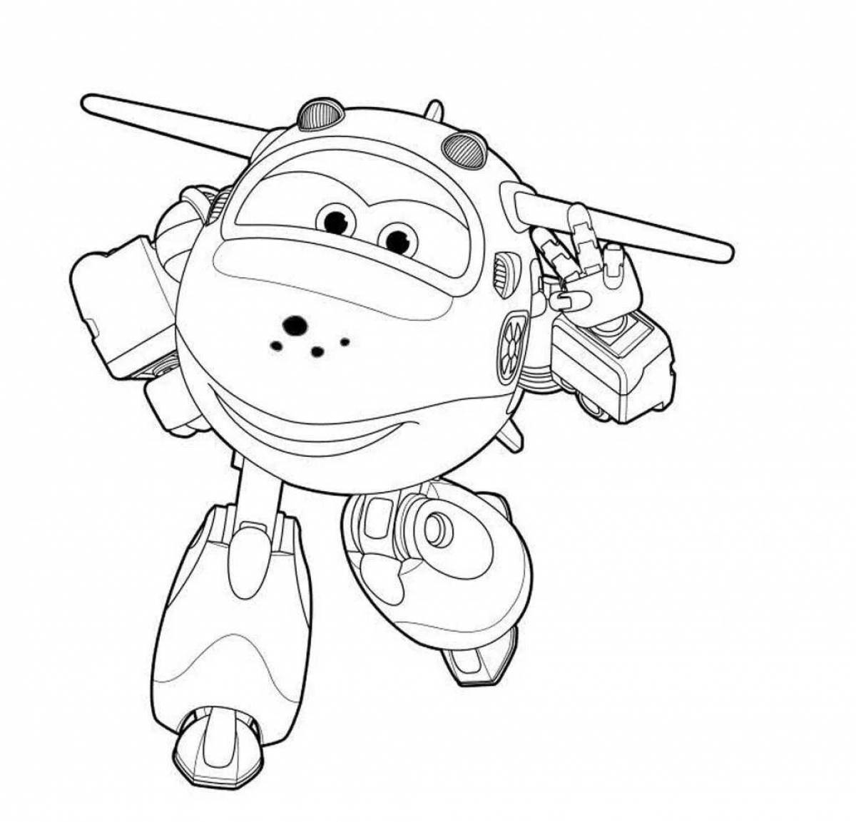 Jerome super wings playful coloring