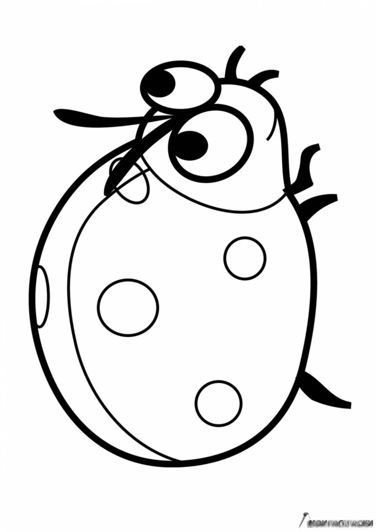 Playful ladybug coloring page