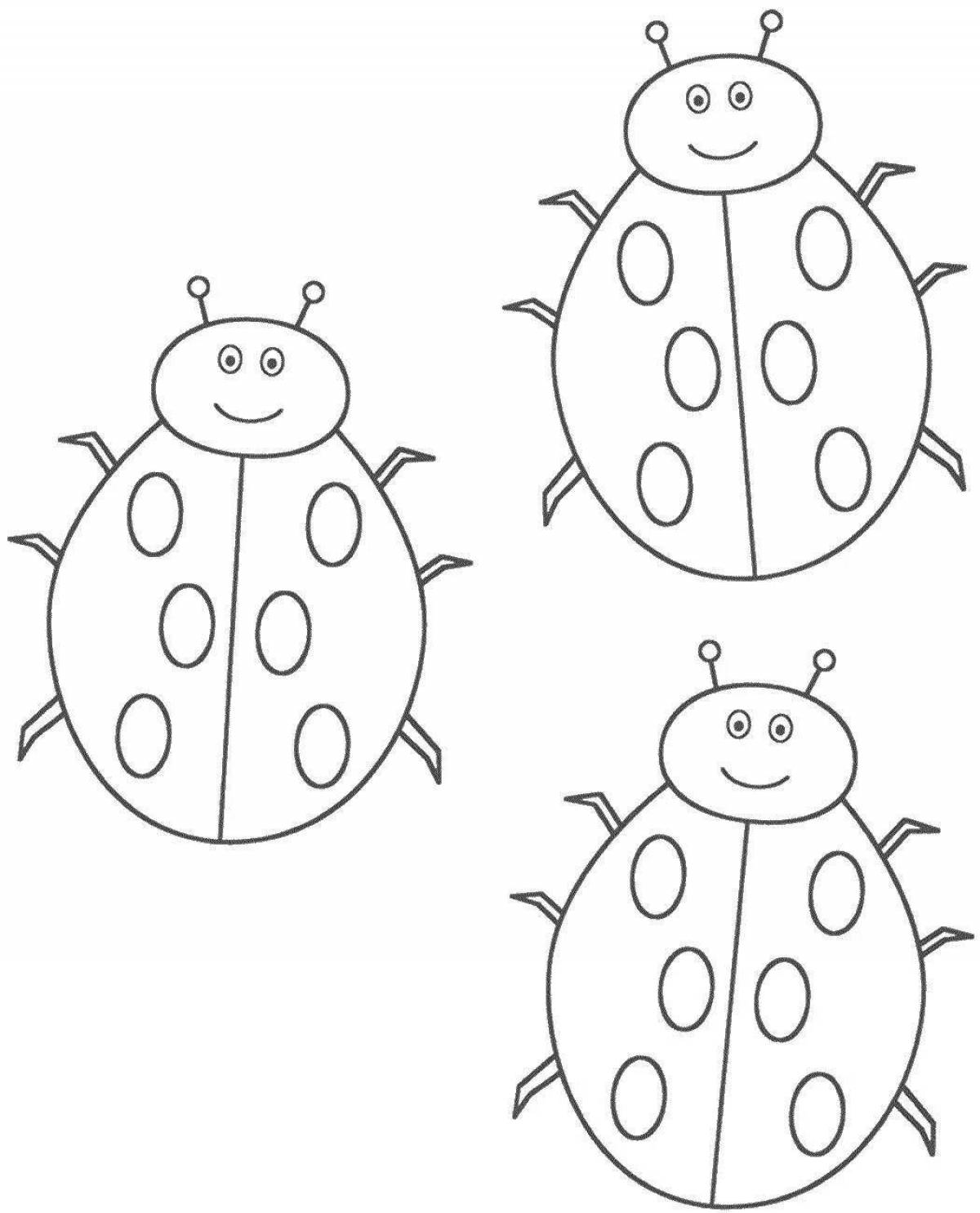 Adorable ladybug coloring page