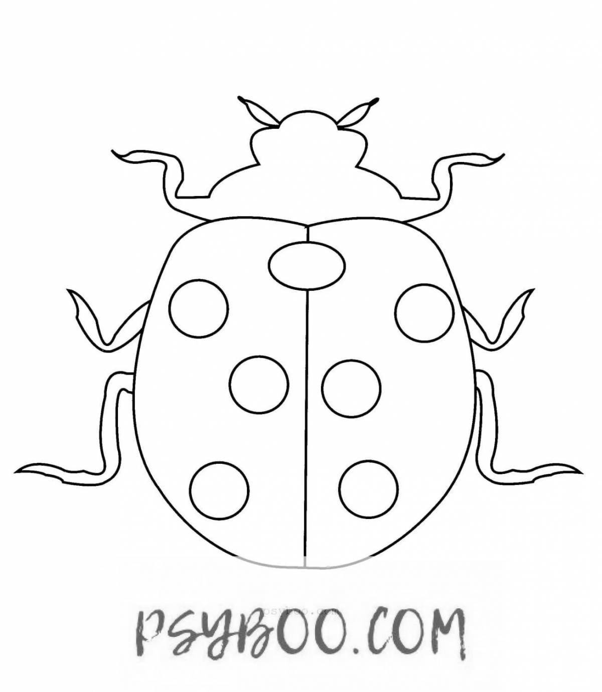 Cute ladybug coloring page