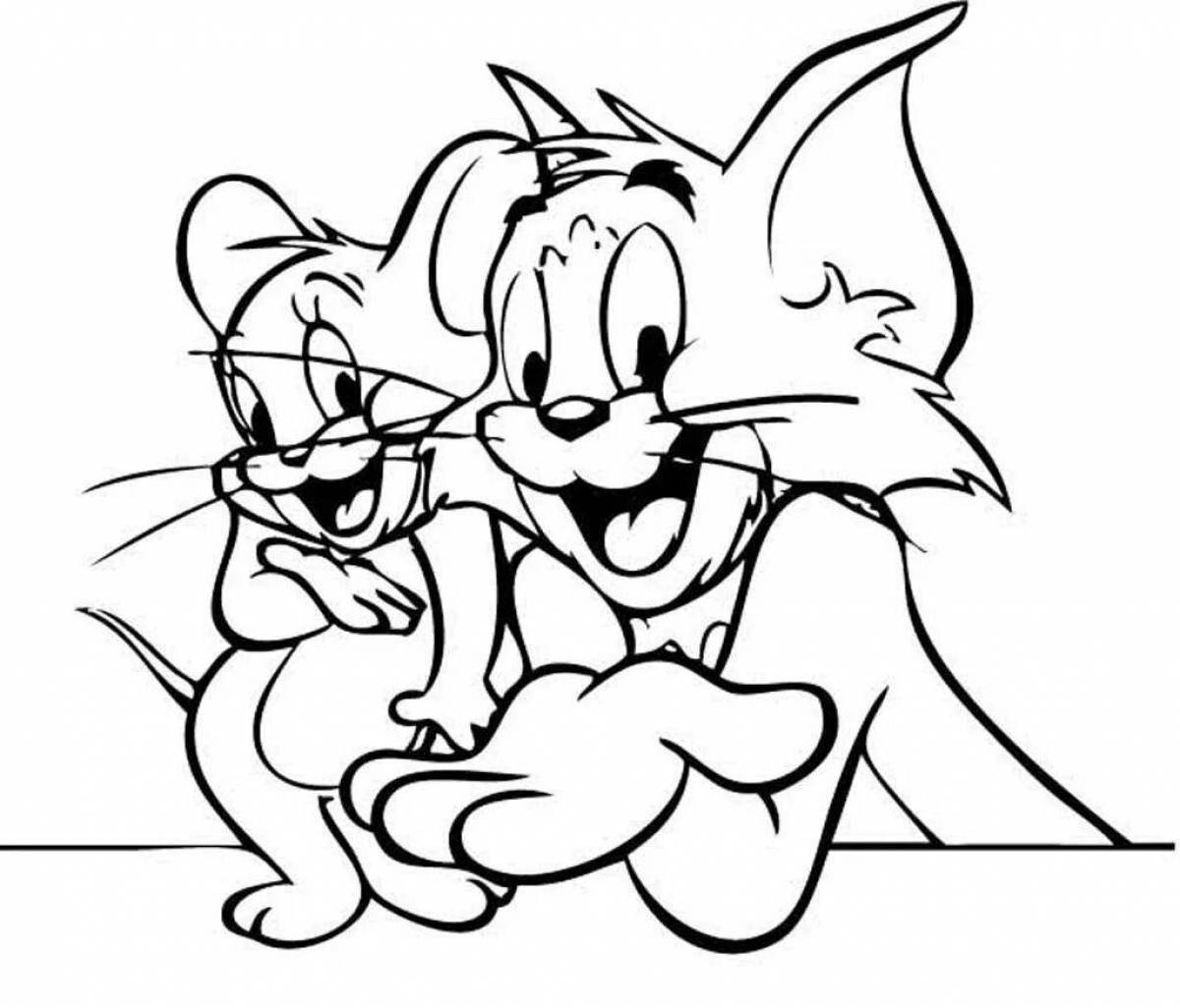 Tom color. Том и Джерри. Раскраска. Том и Джерри рисунок. Tom and Jerry Coloring Pages. Парный эскиз том и Джерри.