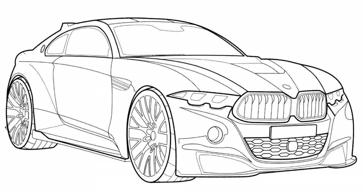 Раскраска бмв м8 распечатать