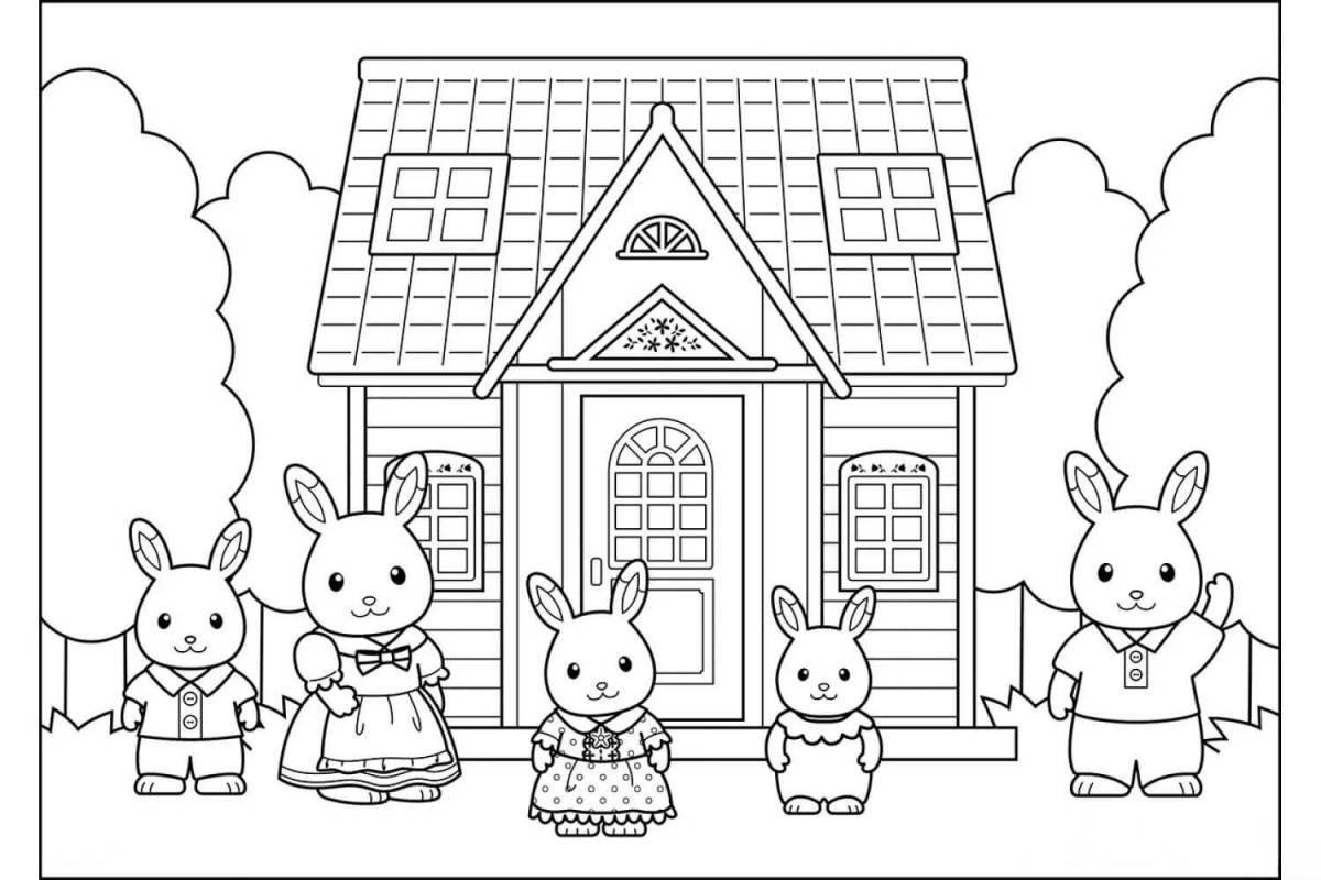 Coloring grand rich family house