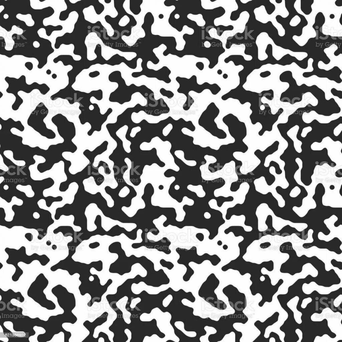 Detailed camouflage coloring page