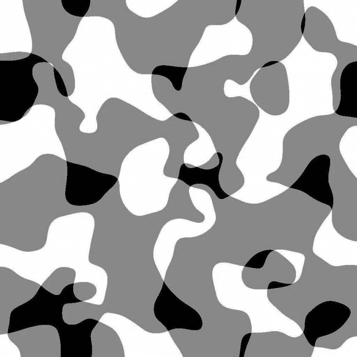 Camouflage pattern coloring page