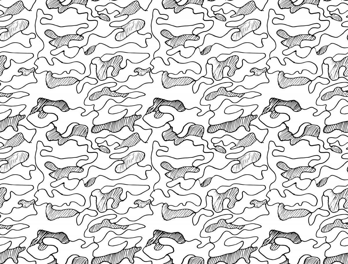 Dreamy Camouflage coloring page