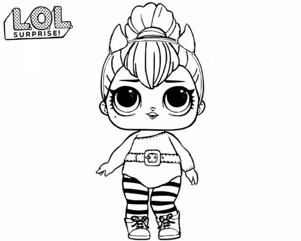 Очаровательная кукла lol sugar coloring page
