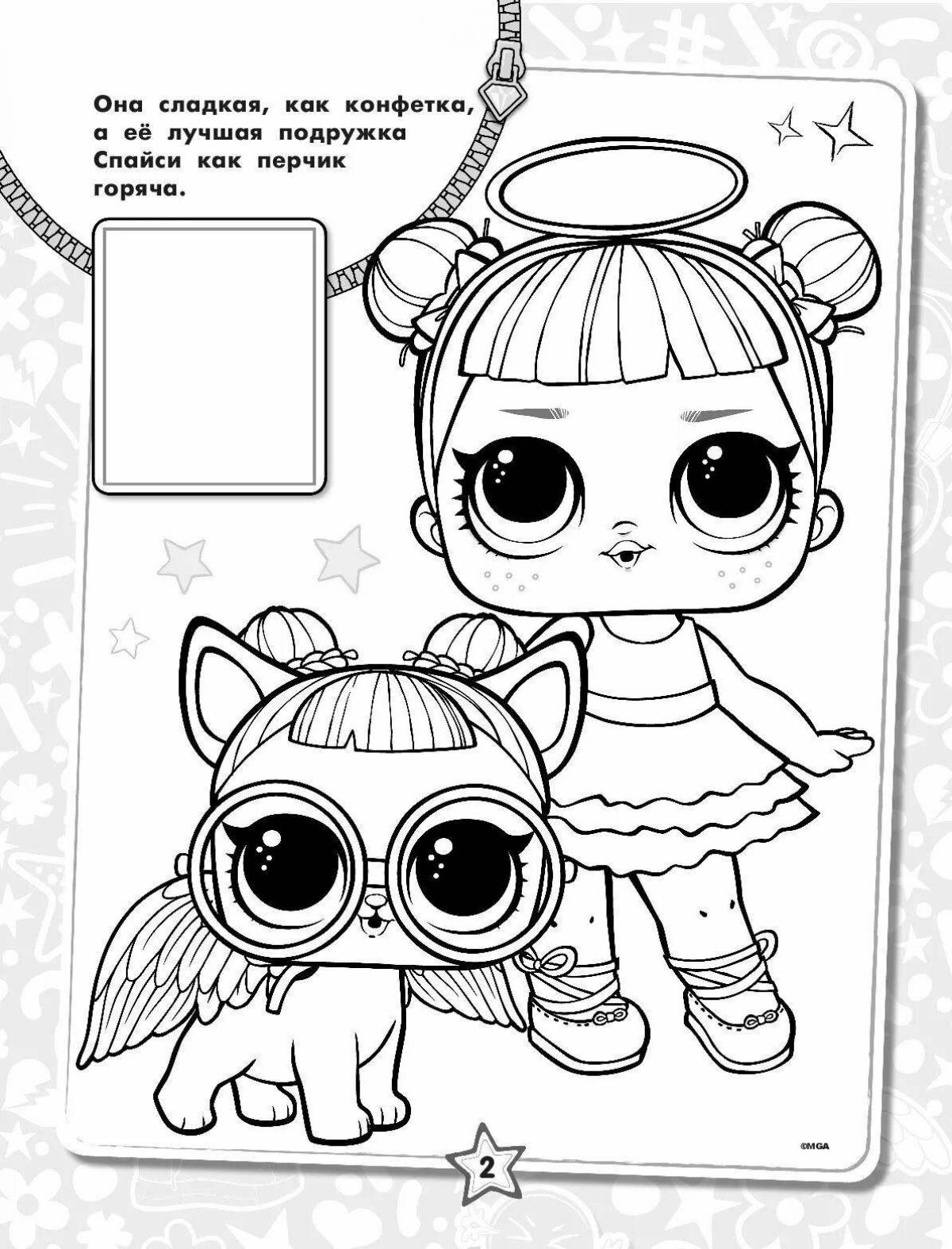 Gorgeous doll lol sugar coloring book