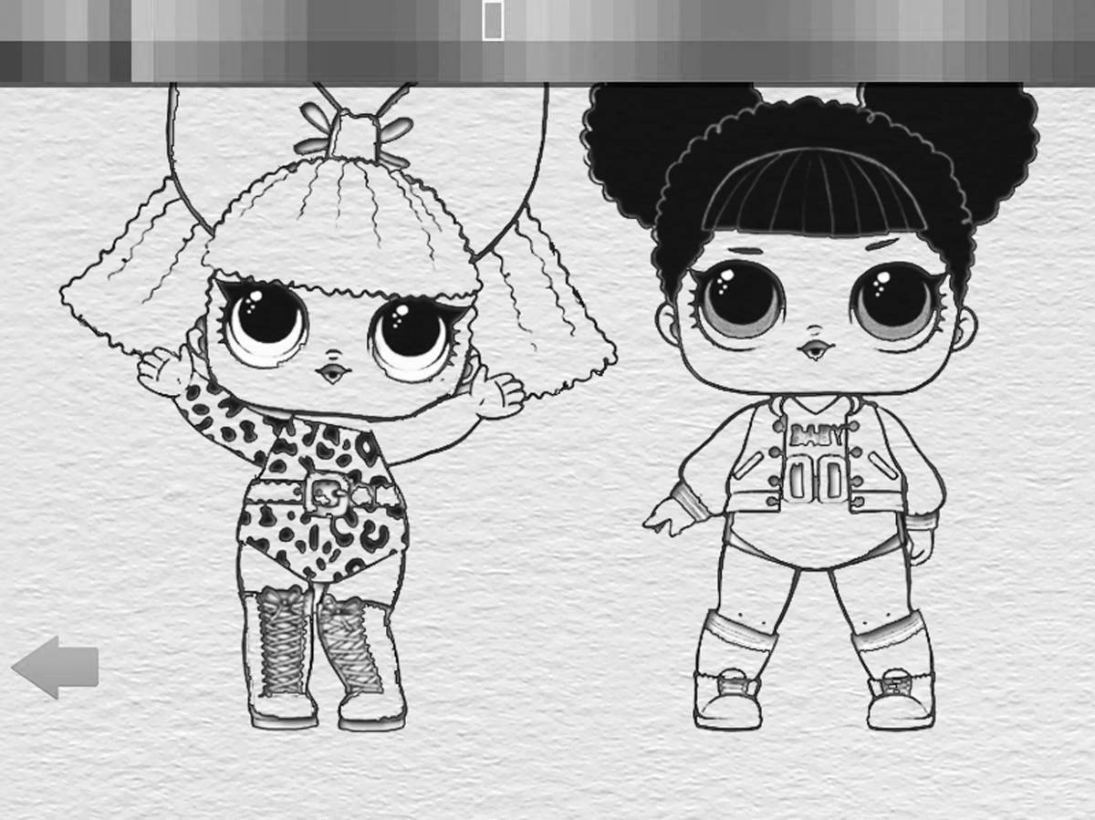 Awesome doll lol sugar coloring page