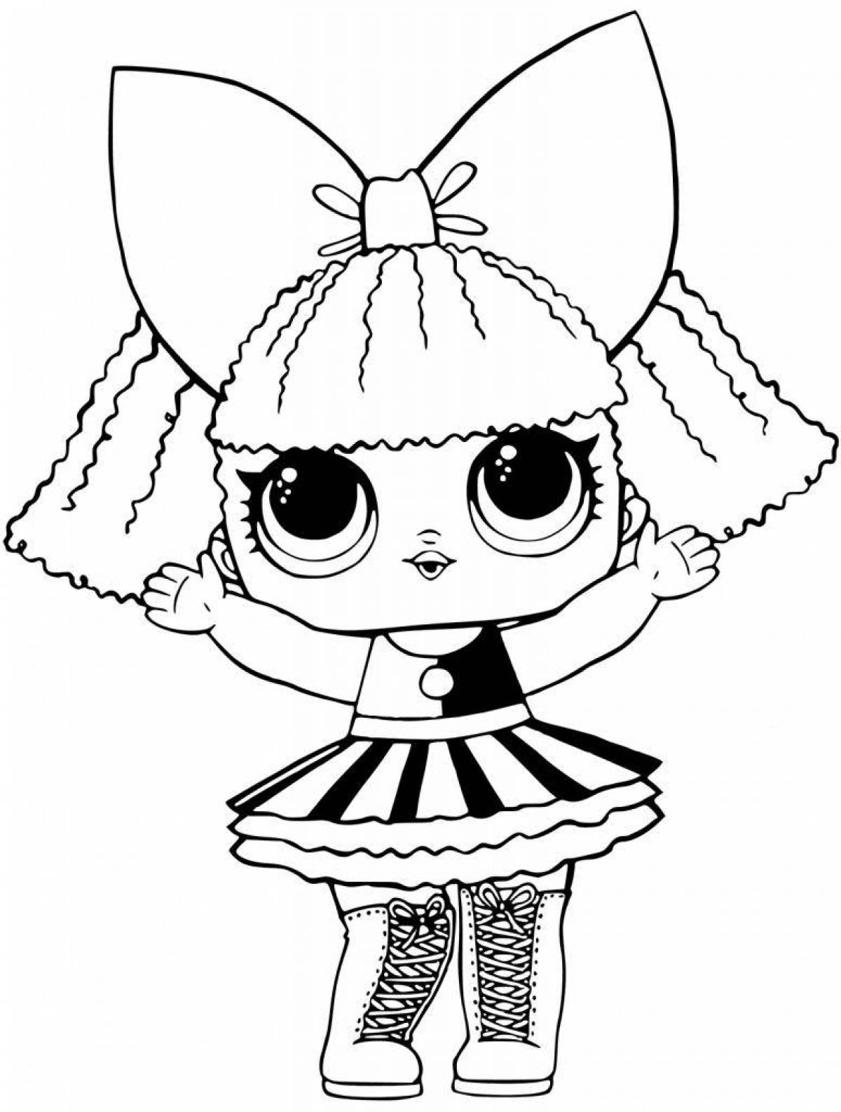 Элегантная кукла lol sugar coloring page