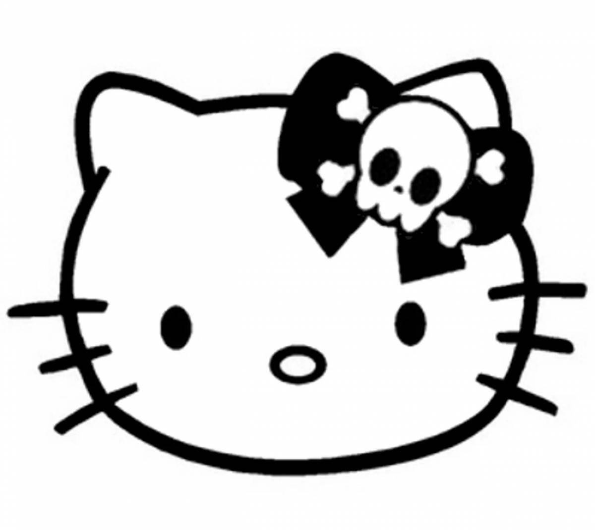 Милая панк-раскраска hello kitty