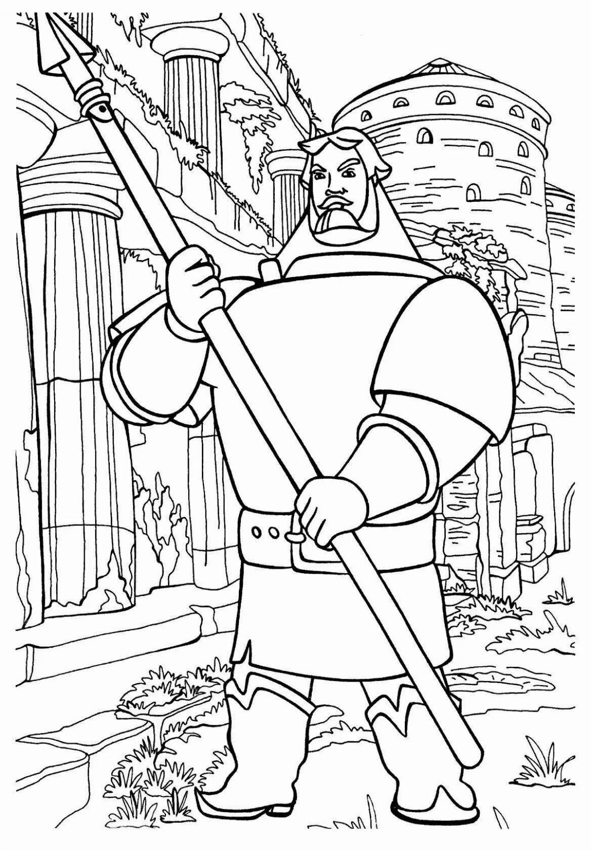 Coloring book alluring Ilya Muromets