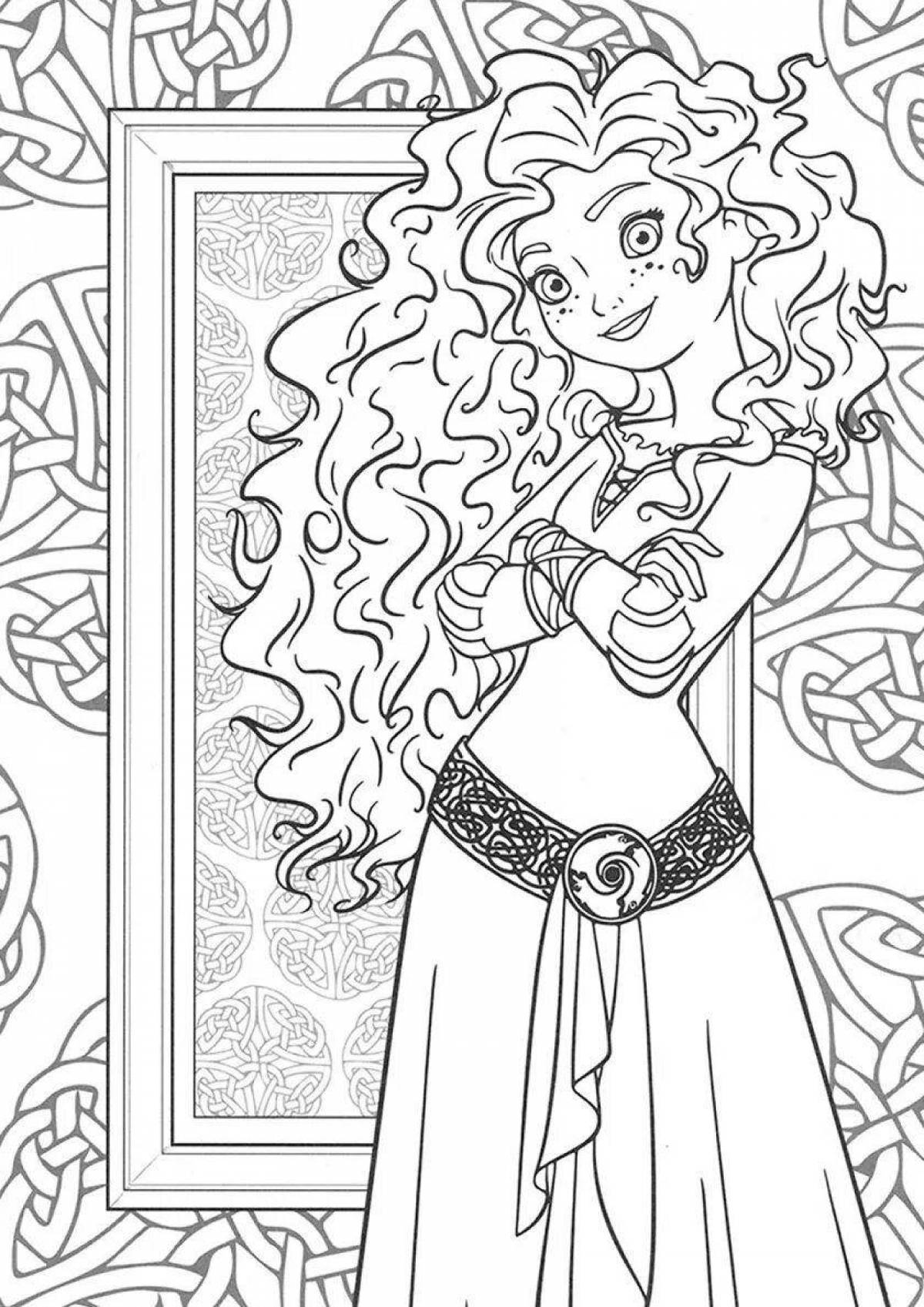 Marvelous coloring page brave heart merida
