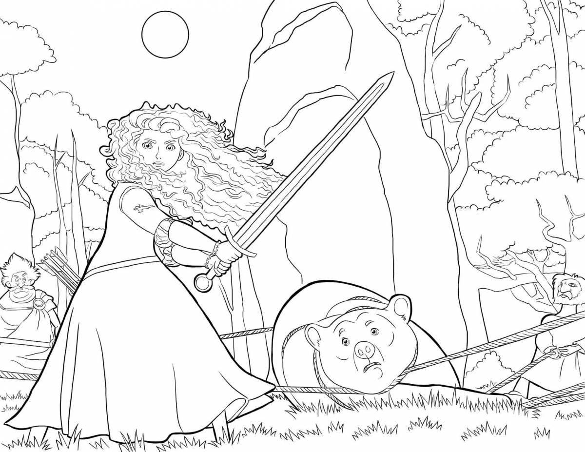 Incredible coloring page brave heart merida