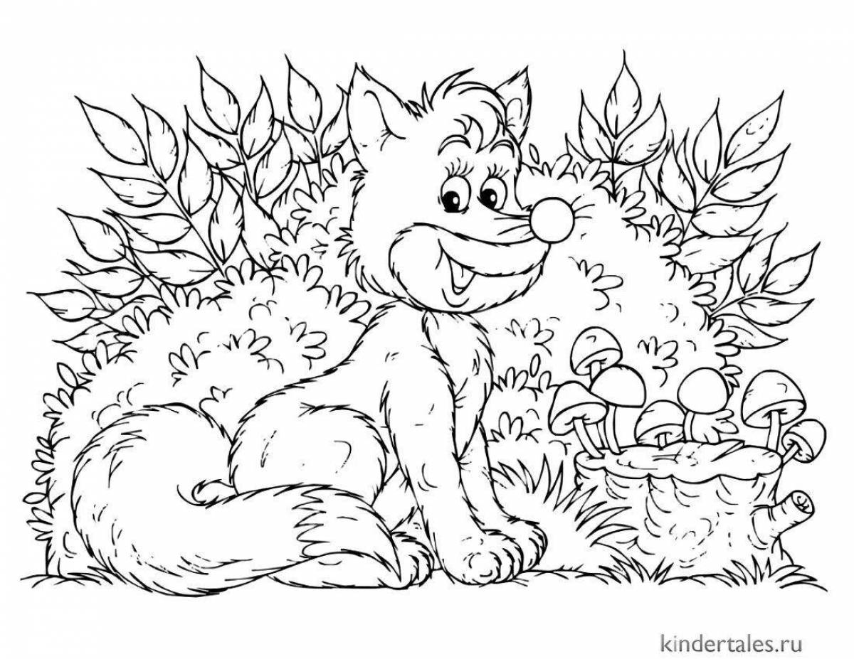 Great match fox coloring book