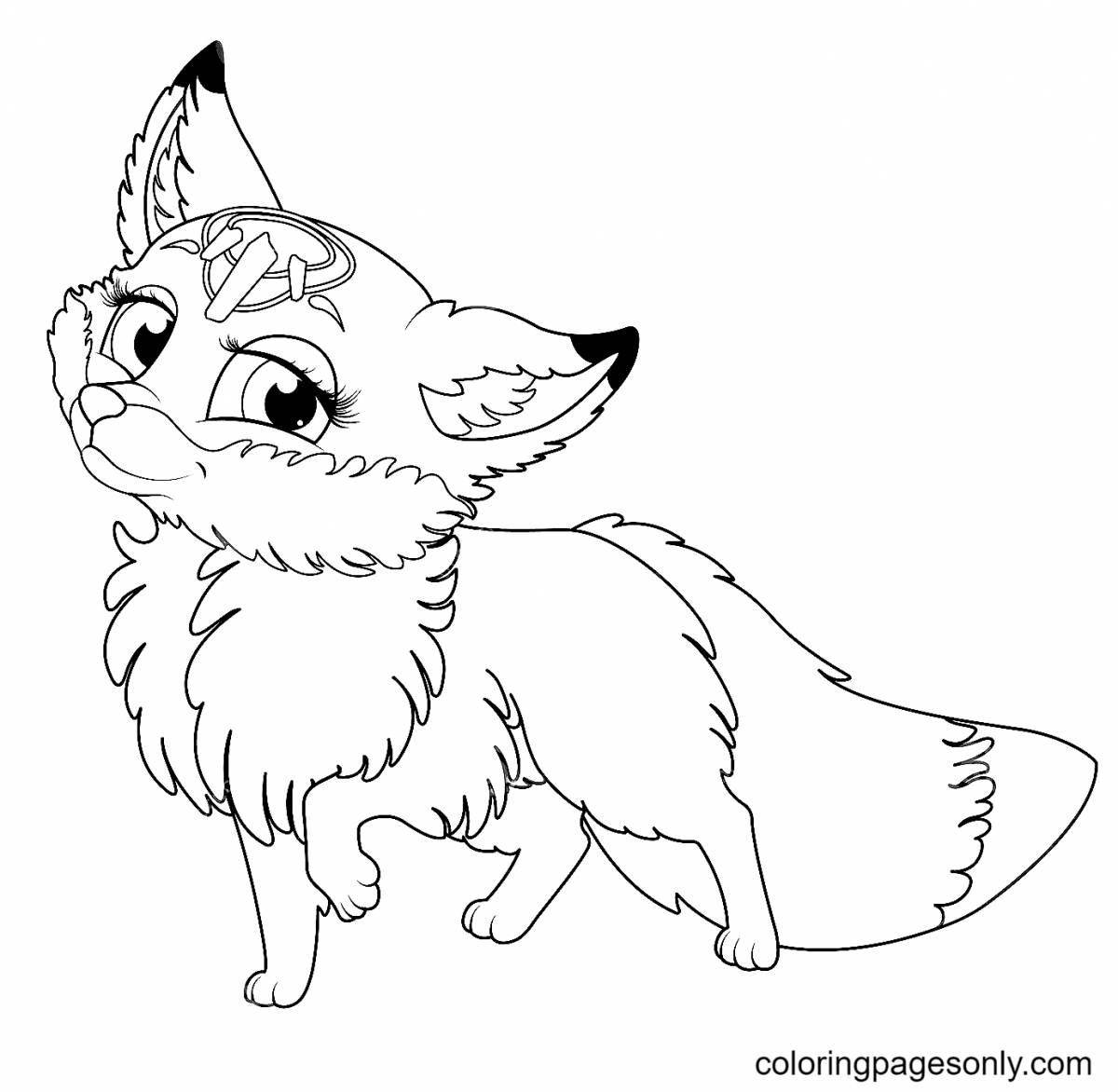 Elegant match fox coloring