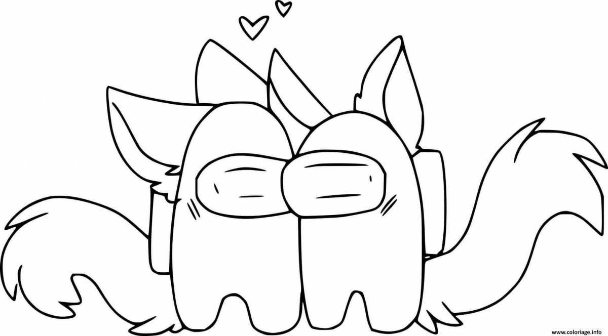 Silly ace cat coloring page
