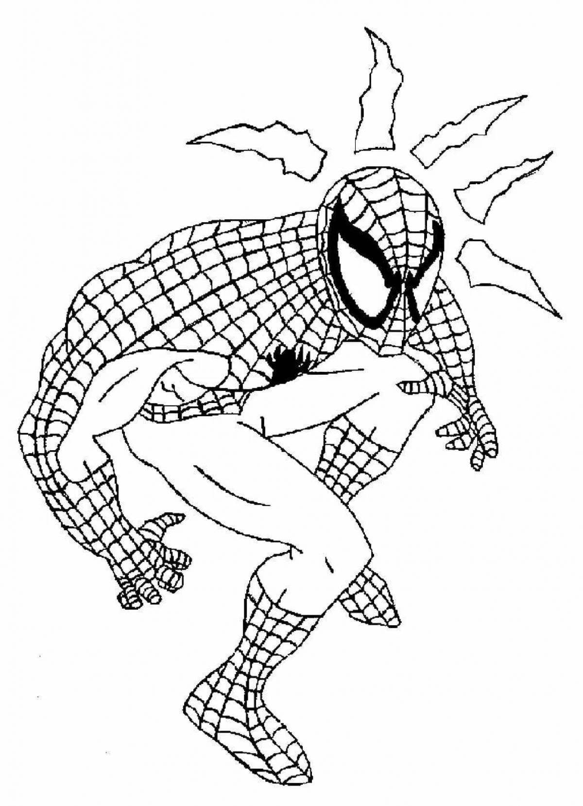 Coloring book dazzling zombie spiderman