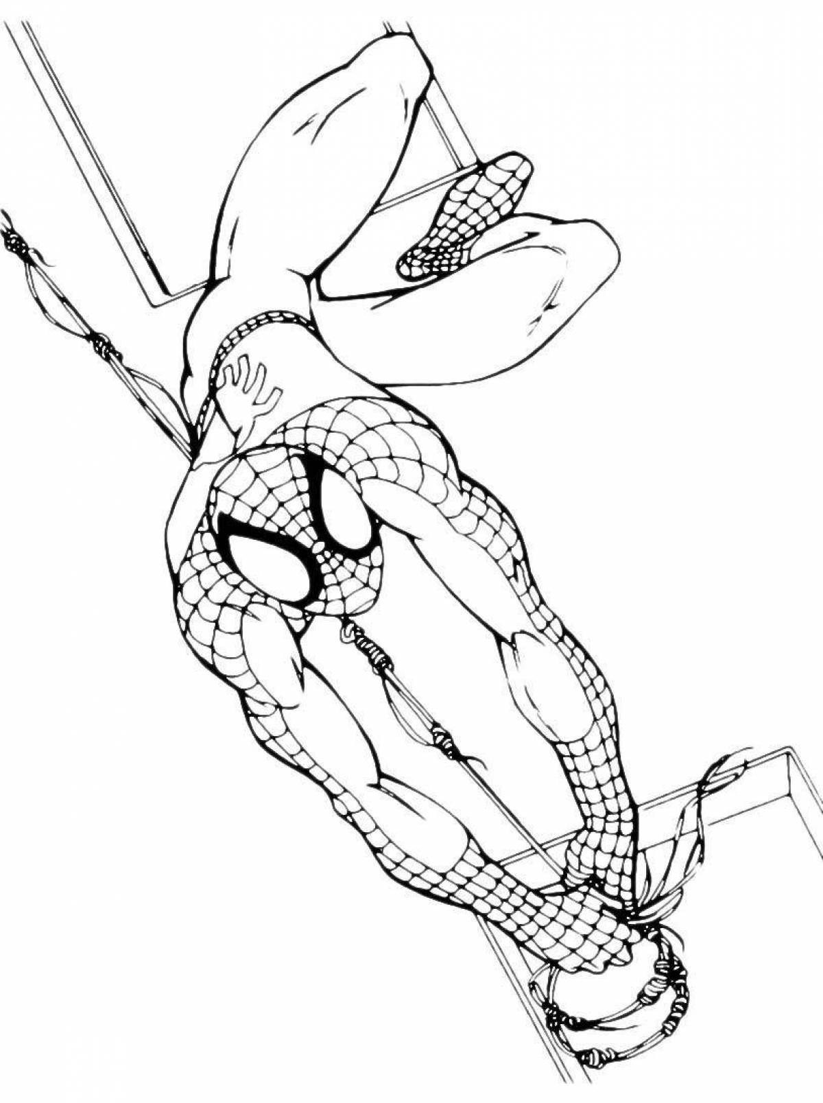 Spiderman Zombie Coloring Page
