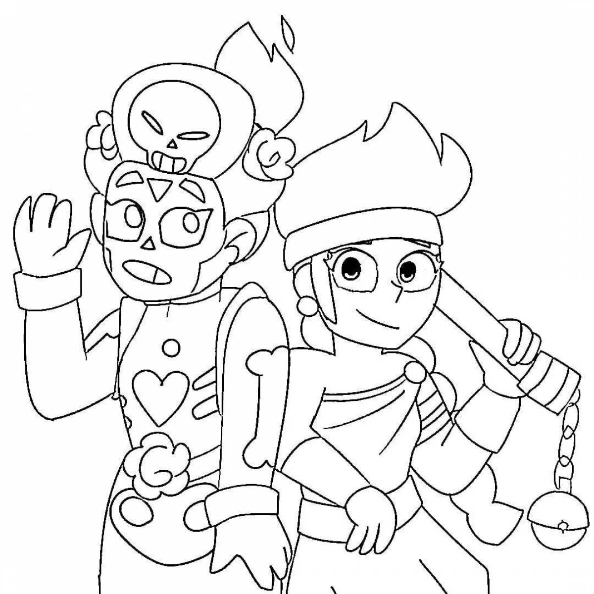 Coloring attraction brawl stars rose
