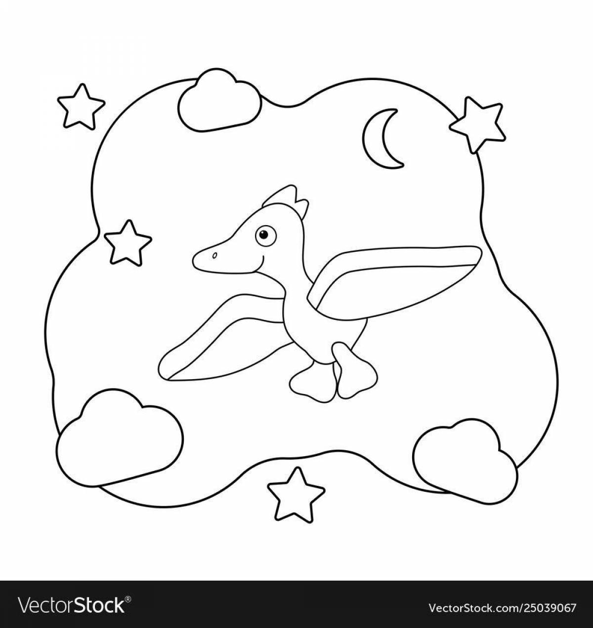 Living dinosaur plant coloring page