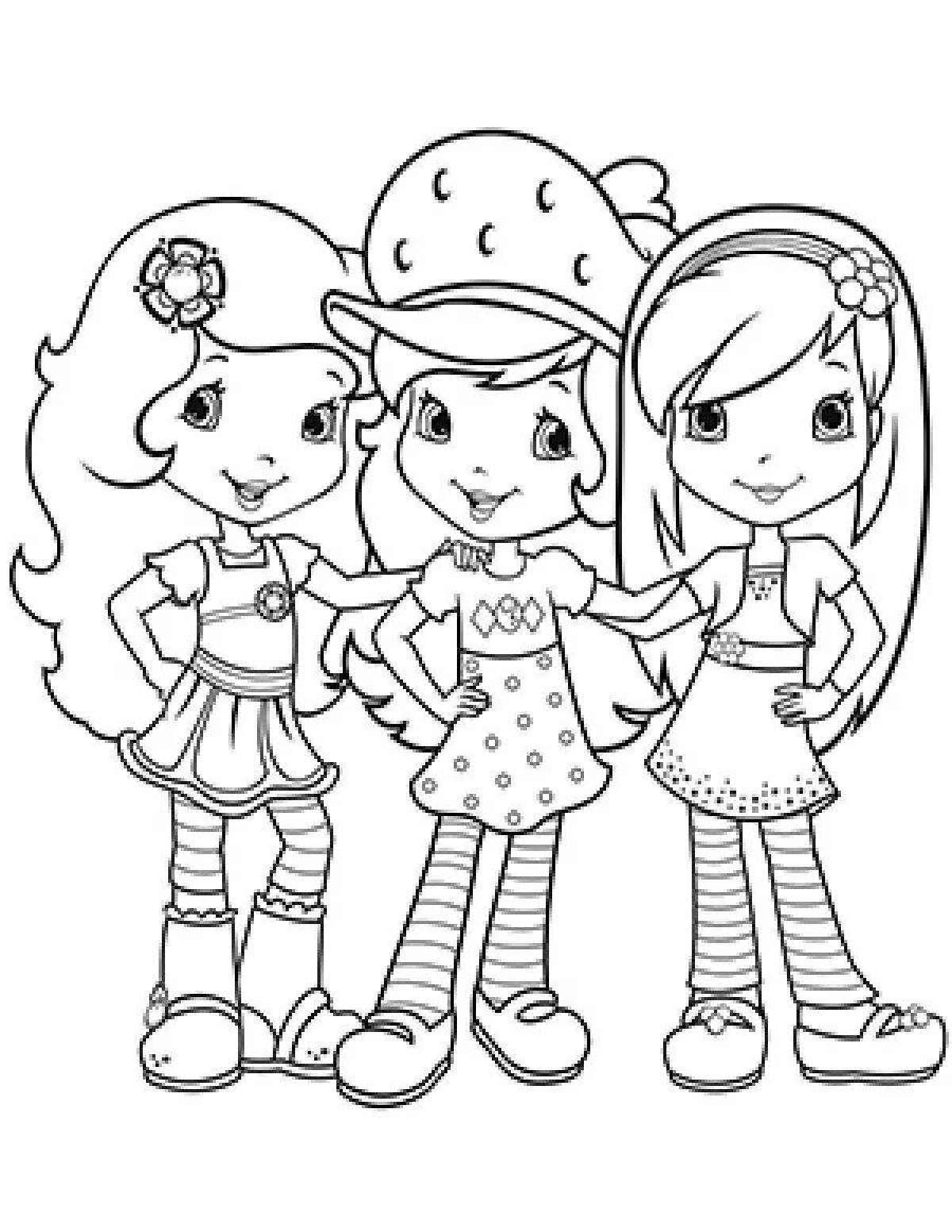Fun coloring page for girls