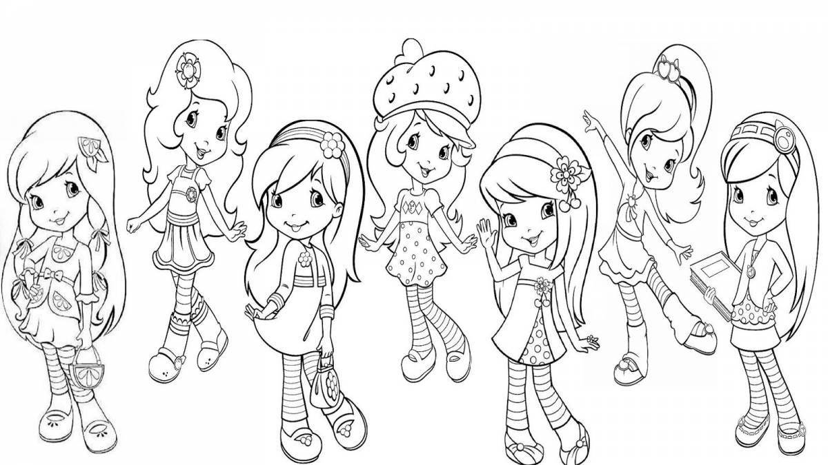 Amazing coloring page for girls