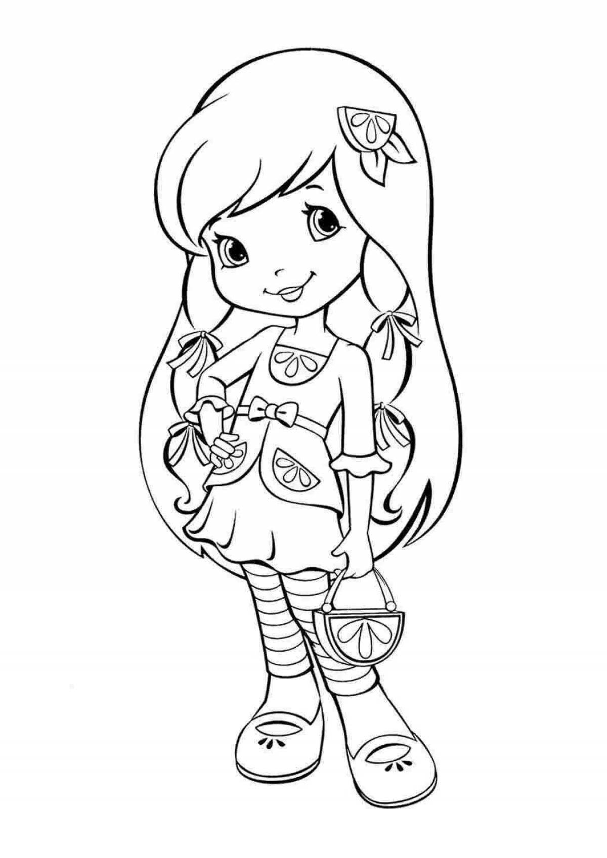 Glamor coloring page for girls